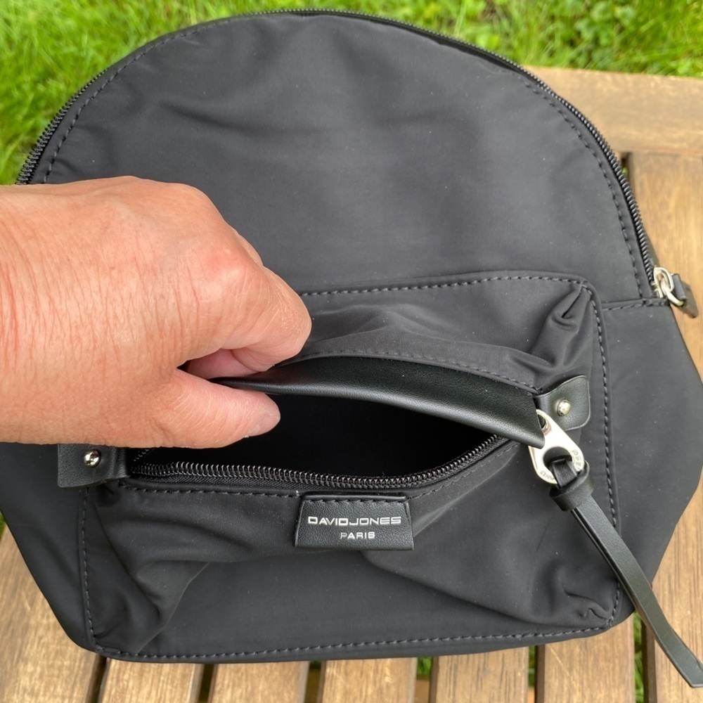 NWT David Jones Mini Backpack- Black - Picture 4 of 15
